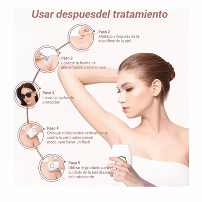 Depiladora IPL Profesional - Eliminación de Vello Definitiva - Máquina de Depilación Indolora