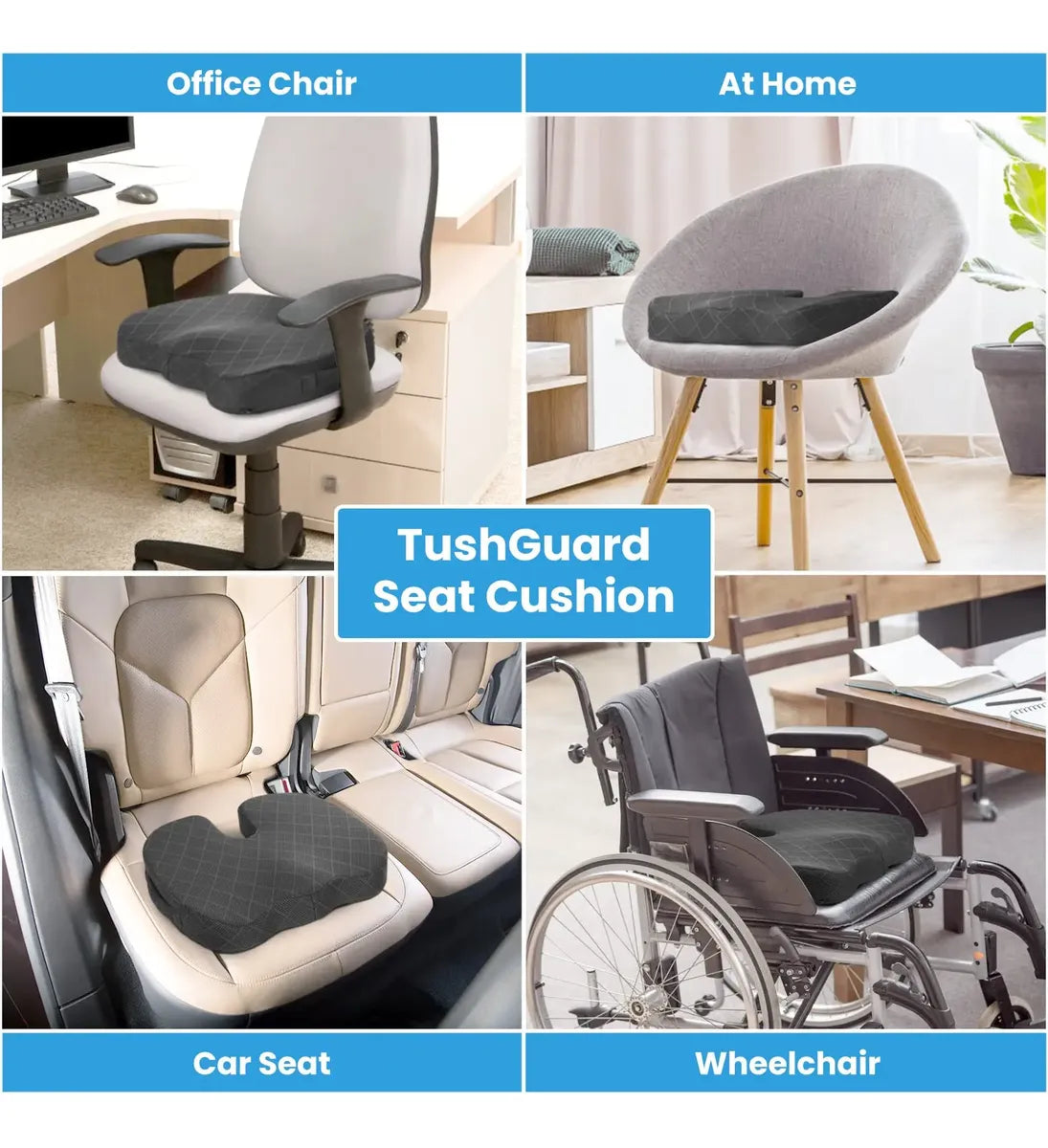 Cojín Ortopédico Ergonómico XR118 - Soporte para Coxis y Lumbar - Almohada Transpirable