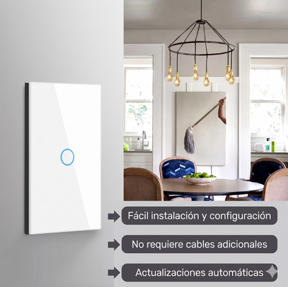 Interruptor Inteligente Táctil WiFi 2 Vías - Control de Luces por App y Voz - Switch Tuya Smart