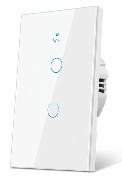 Interruptor Inteligente Táctil WiFi 2 Vías - Control de Luces por App y Voz - Switch Tuya Smart