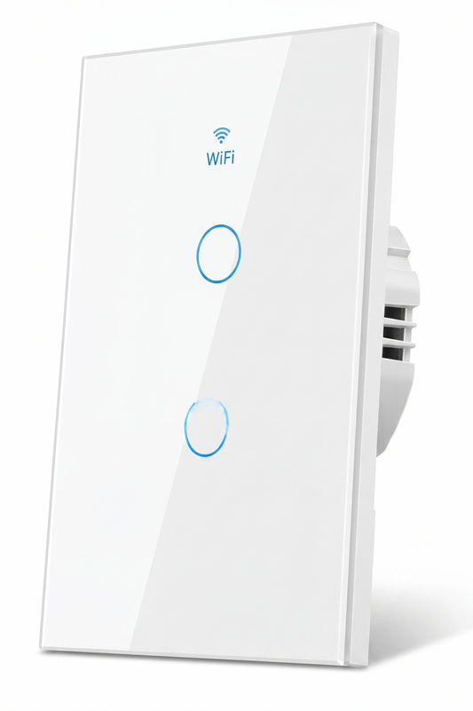 Interruptor Inteligente Táctil WiFi 2 Vías - Control de Luces por App y Voz - Switch Tuya Smart