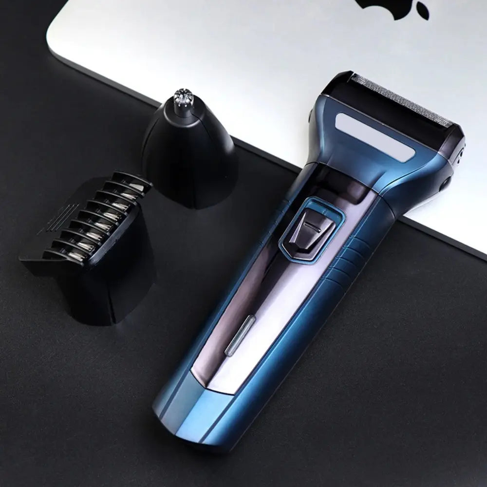 Máquina Multigroomer Geemy 3 en 1 - Recortadora de Barba y Cabello - Afeitadora Inalámbrica Recargable (Azul)