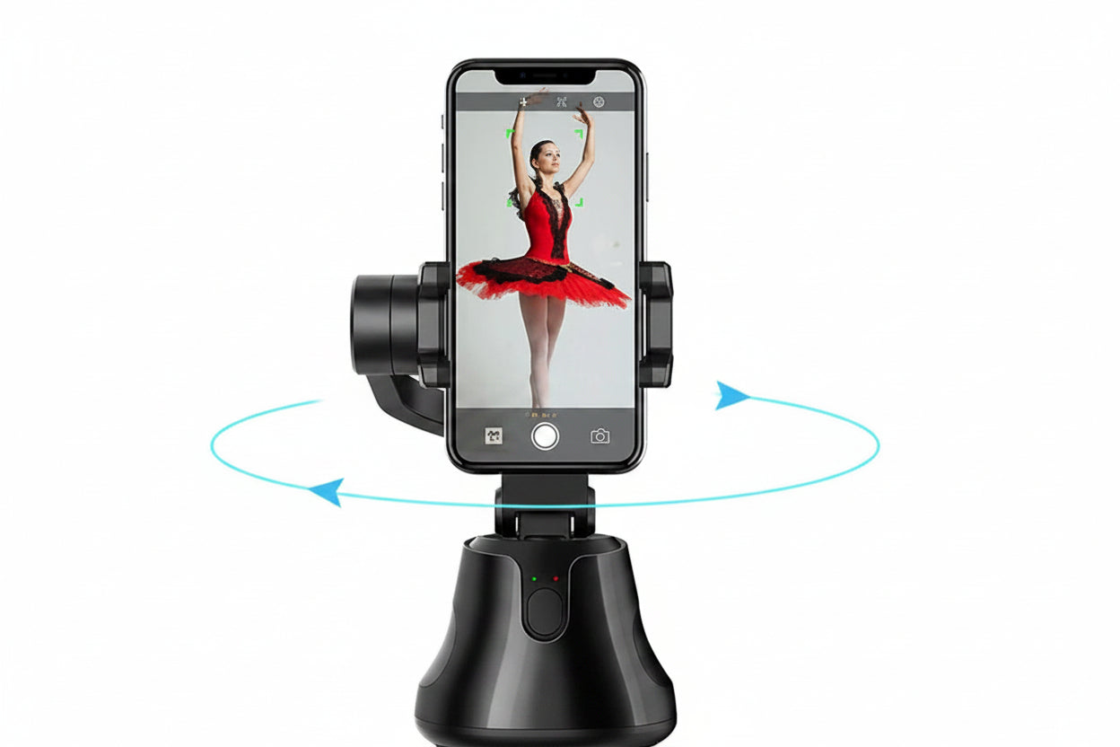 Trípode Inteligente Seguimiento 360° - Soporte Motorizado para Celular - Grabación Manos Libres