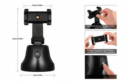 Trípode Inteligente Seguimiento 360° - Soporte Motorizado para Celular - Grabación Manos Libres